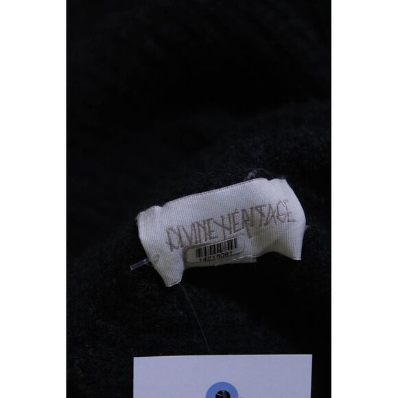 Divine Heritage Womens Cropped Turtleneck Sweater Black Size 0 14215091 - Picture 4 of 6